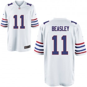 Mens Buffalo Bills Nike White Alternate Game Jersey BEASLEY#11