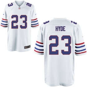 Mens Buffalo Bills Nike White Alternate Game Jersey HYDE#23