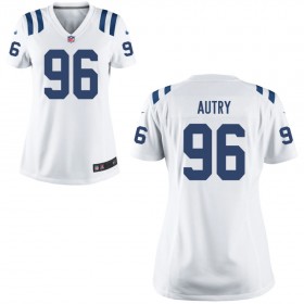 Women's Indianapolis Colts Nike White Game Jersey- AUTRY#96