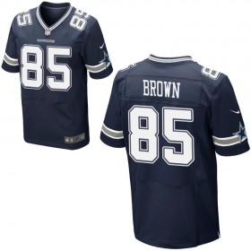 Mens Dallas Cowboys Nike Navy Blue Elite Jersey BROWN#85