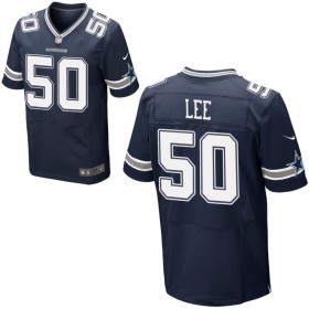 Mens Dallas Cowboys Nike Navy Blue Elite Jersey LEE#50