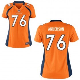 Women's Denver Broncos Nike Orange Game Jersey ANDERSON#76