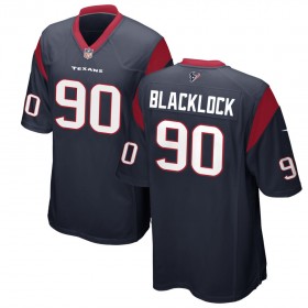 Youth Houston Texans Nike Navy Game Jersey BLACKLOCK#90
