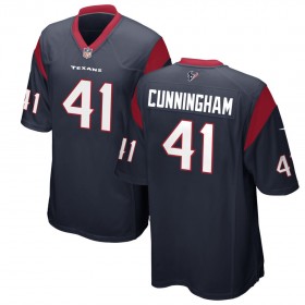 Youth Houston Texans Nike Navy Game Jersey CUNNINGHAM#41