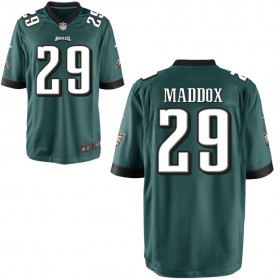 Youth Philadelphia Eagles Nike Midnight Green Game Jersey MADDOX#29