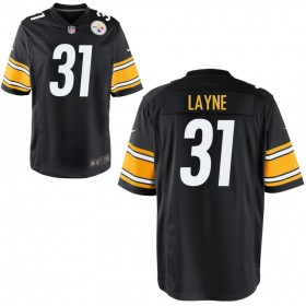 Youth Pittsburgh Steelers Nike Black Game Jersey LAYNE#31