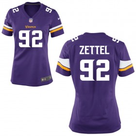 Women's Minnesota Vikings Nike Purple Game Jersey ZETTEL#92