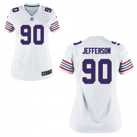 Women's Buffalo Bills Nike White Throwback Game Jersey JEFFERSON#90