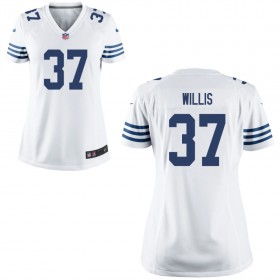 Women's Indianapolis Colts Nike White Game Jersey WILLIS#37