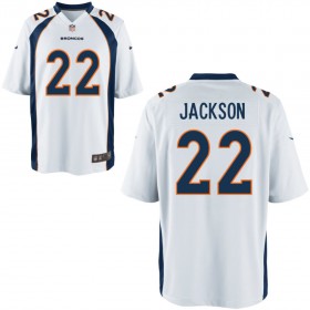 Nike Men's Denver Broncos Game White Jersey JACKSON#22