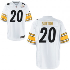 Nike Men's Pittsburgh Steelers Game White Jersey SUTTON#20