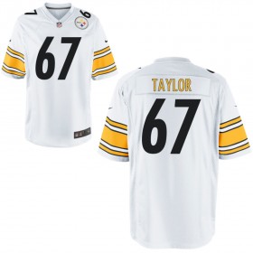 Nike Men's Pittsburgh Steelers Game White Jersey TAYLOR#67