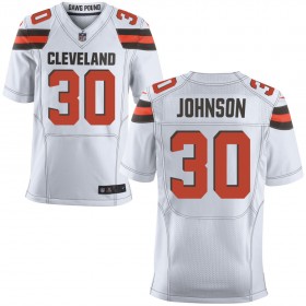 Men's Cleveland Browns Nike White Elite Jersey JOHNSON#30