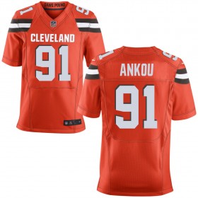 Men's Cleveland Browns Nike Orange Alternate Elite Jersey ANKOU#91